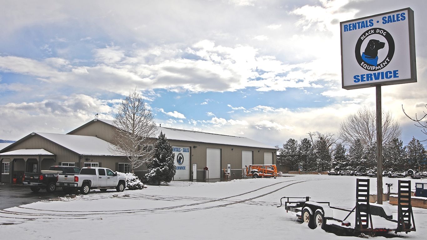 Montrose Colorado Snow Scene at Black Dog Equipment